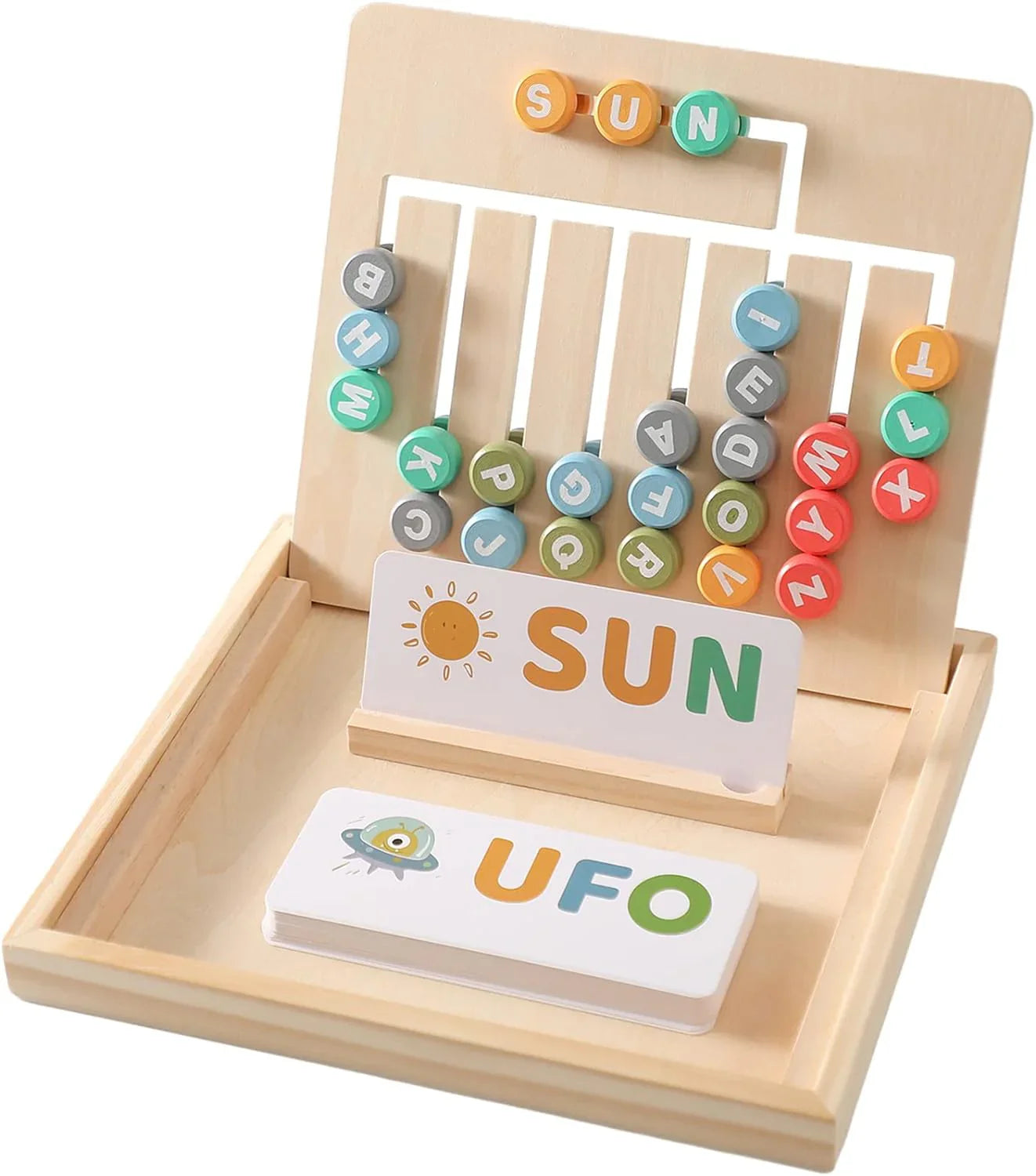 Wortabenteuer – Pädagogisches Buchstabenspiel aus Holz
