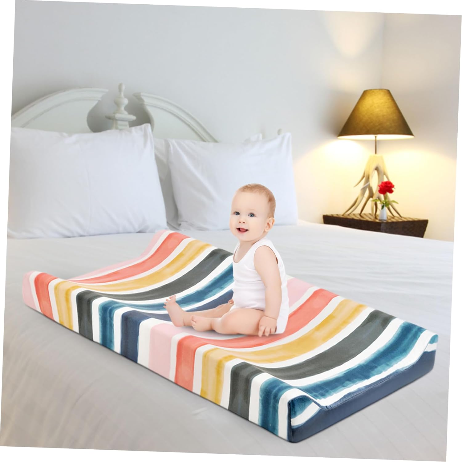 Wickelauflagenbezug für Babys – Weicher Spannbezug für Wickelkommode