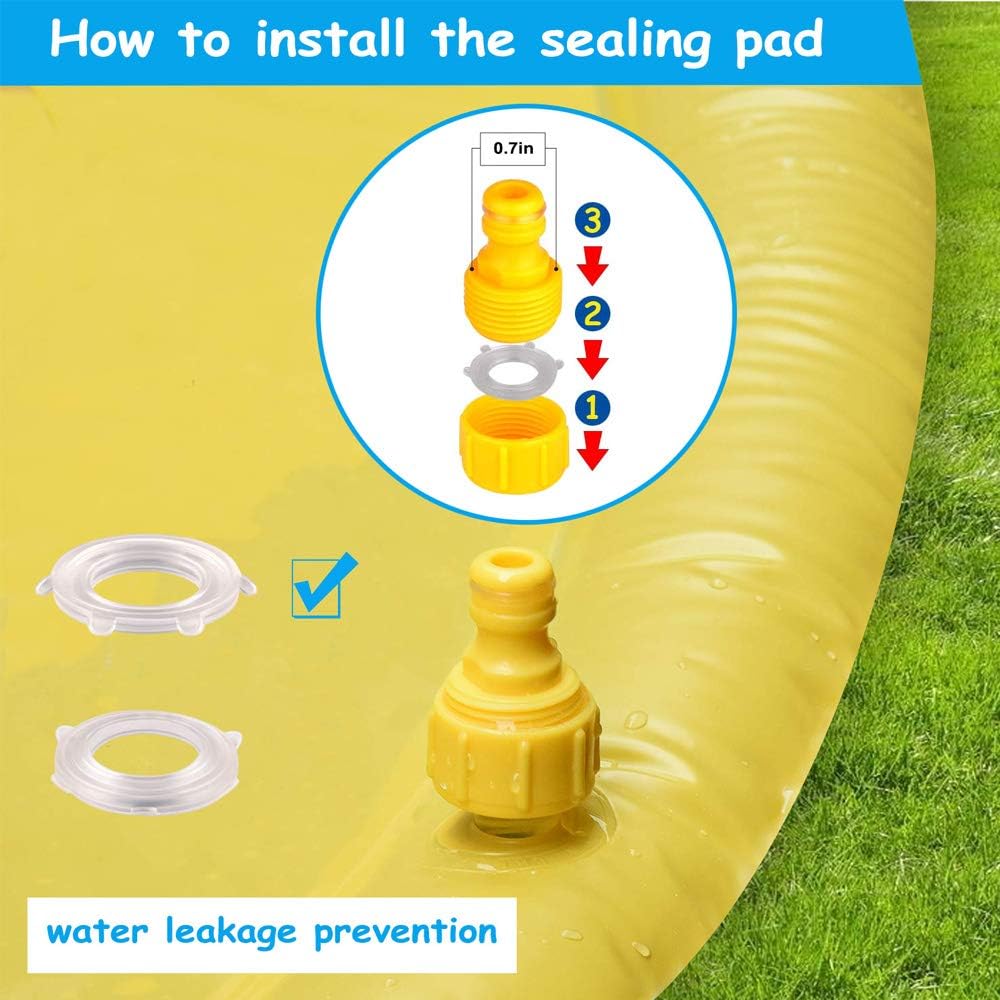 Shark Splash Sprinkler-Matte für Kinder – Aufblasbare Wassermatte