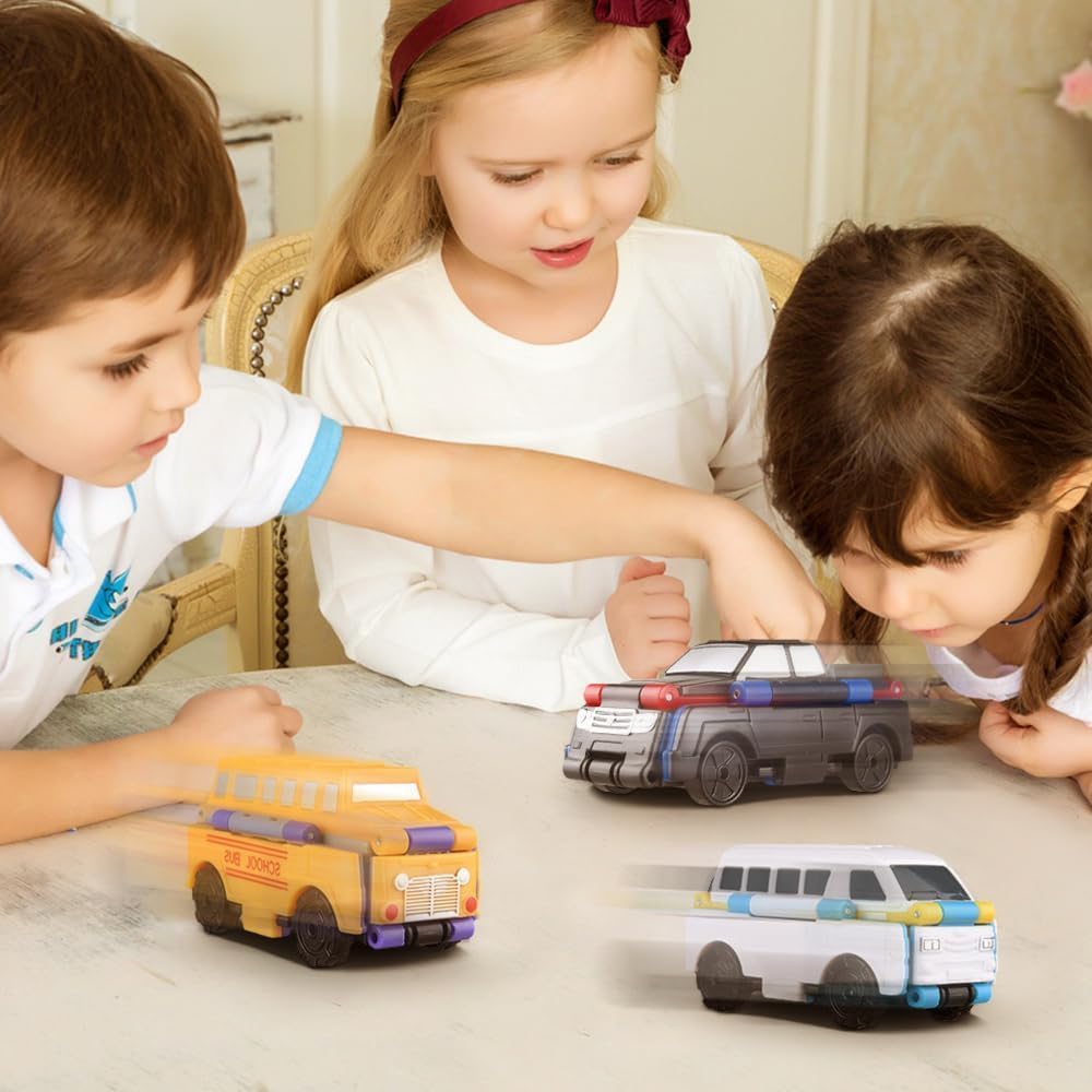 Zweiseitige Spielautos für kreatives Spielen