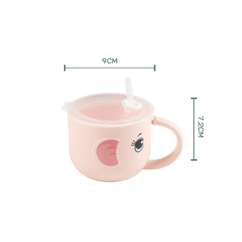 Kinder Trinkbecher mit Strohhalm