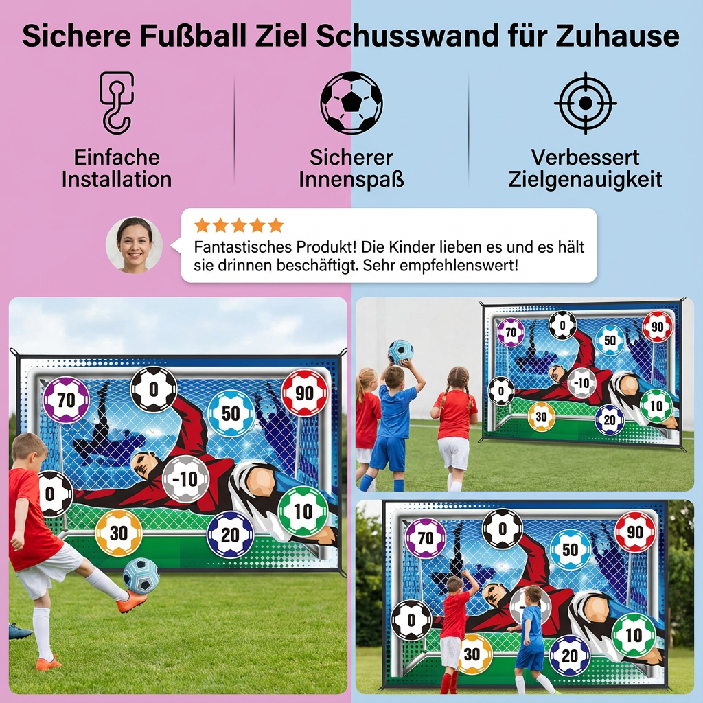 Sichere Fußball Ziel Schusswand für Zuhause