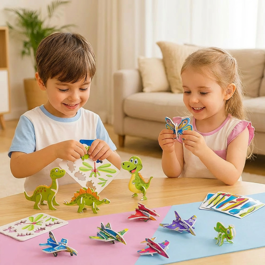 3D Cartoon Puzzle Set für Kinder