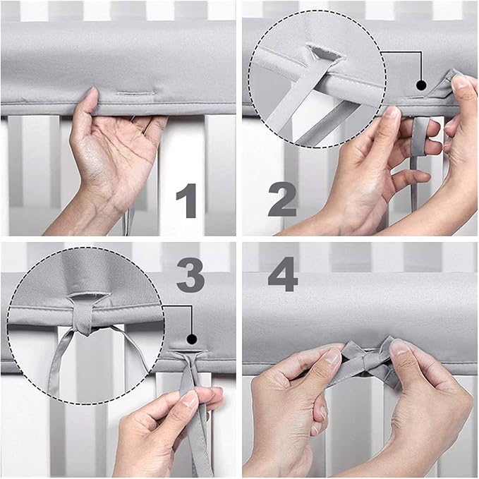 Baby Bettnestchen aus Baumwolle – Weicher Stoßschutz fürs Gitterbett