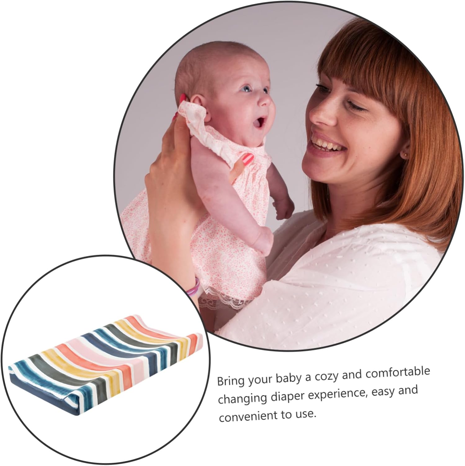 Wickelauflagenbezug für Babys – Weicher Spannbezug für Wickelkommode