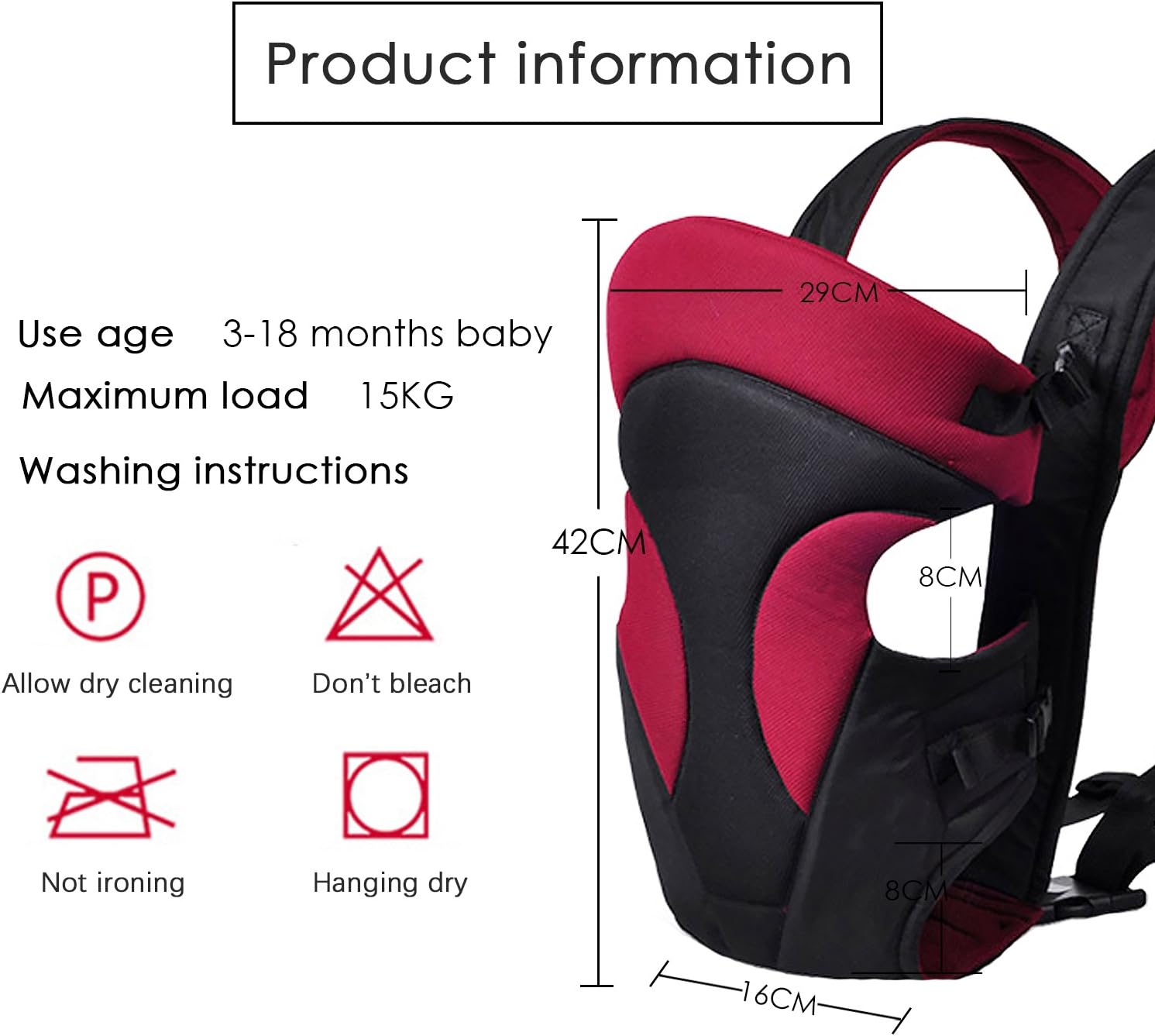 Ergonomische Babytrage mit verstellbaren Gurten