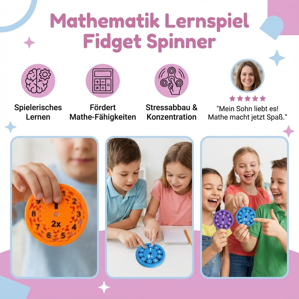 Mathematik Lernspiel Fidget Spinner