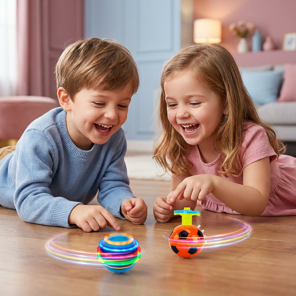 Leuchtender LED Fußball Kreisel