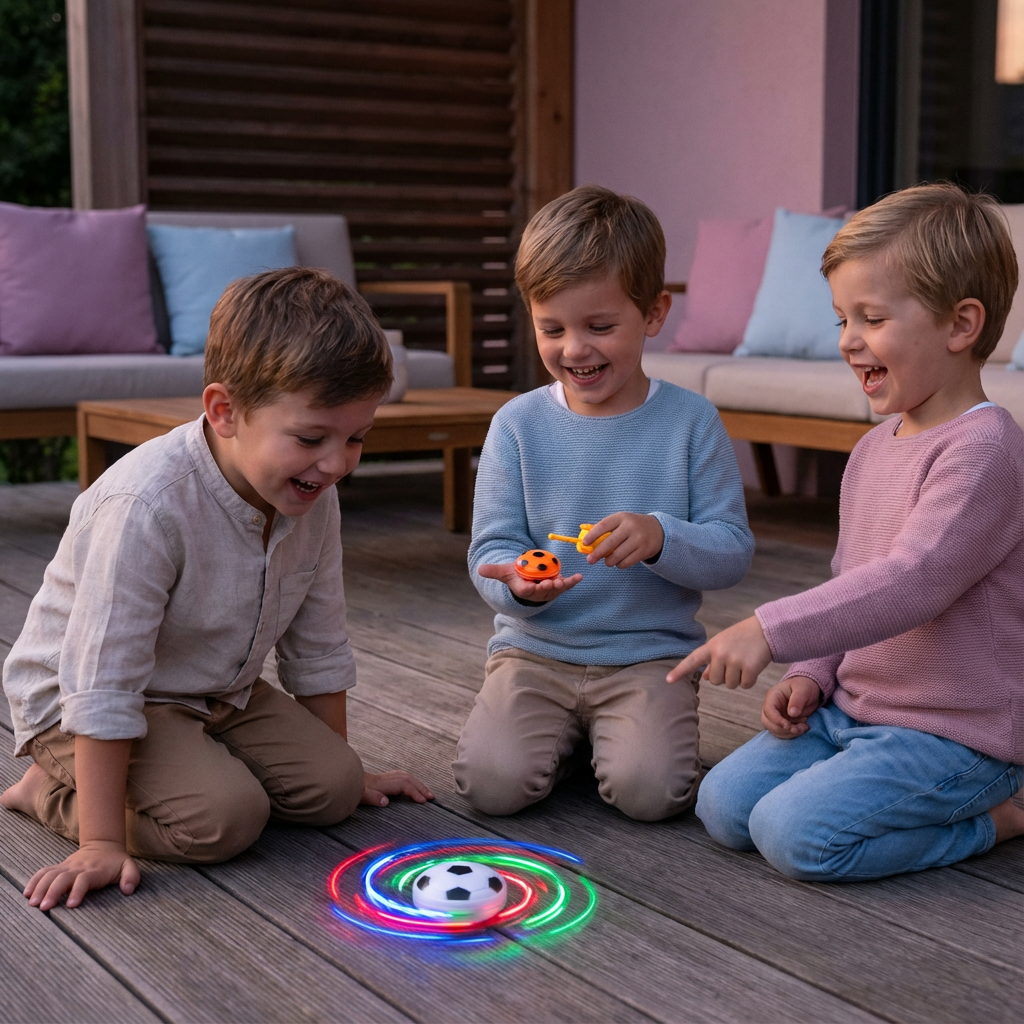 Leuchtender LED Fußball Kreisel