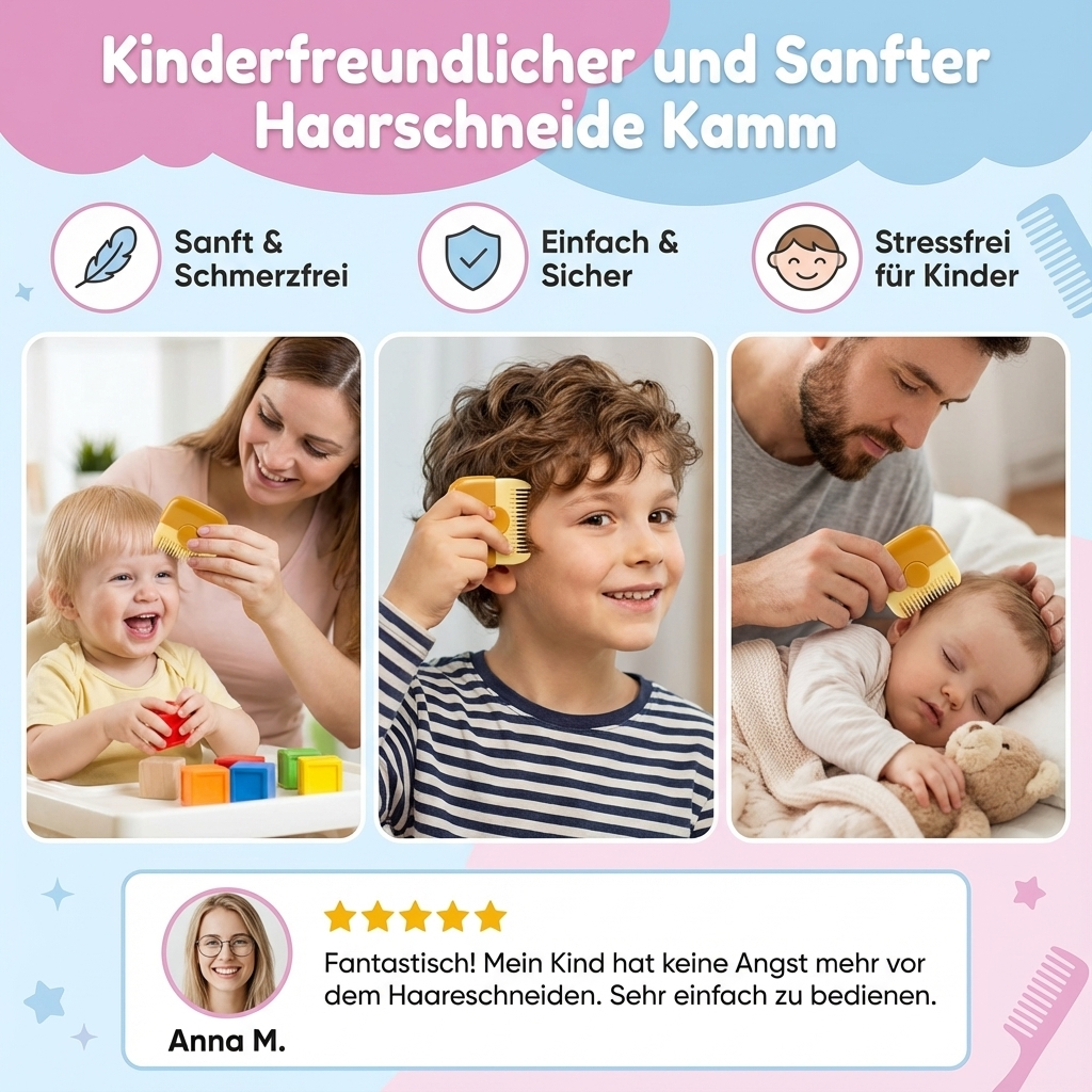Kinderfreundlicher und Sanfter Haarschneide Kamm