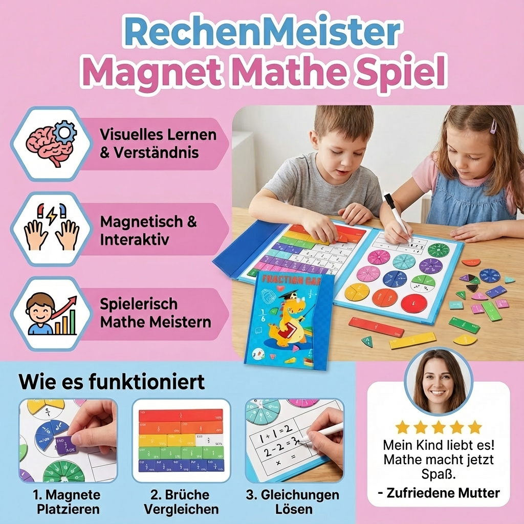 RechenMeister Magnet Mathe Spiel