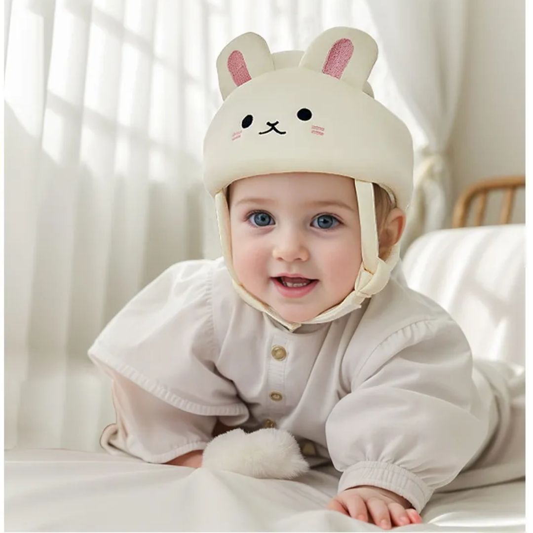 Baby Schutzhelm mit Tiermotiv – Weicher Kopfschutz für Kleinkinder