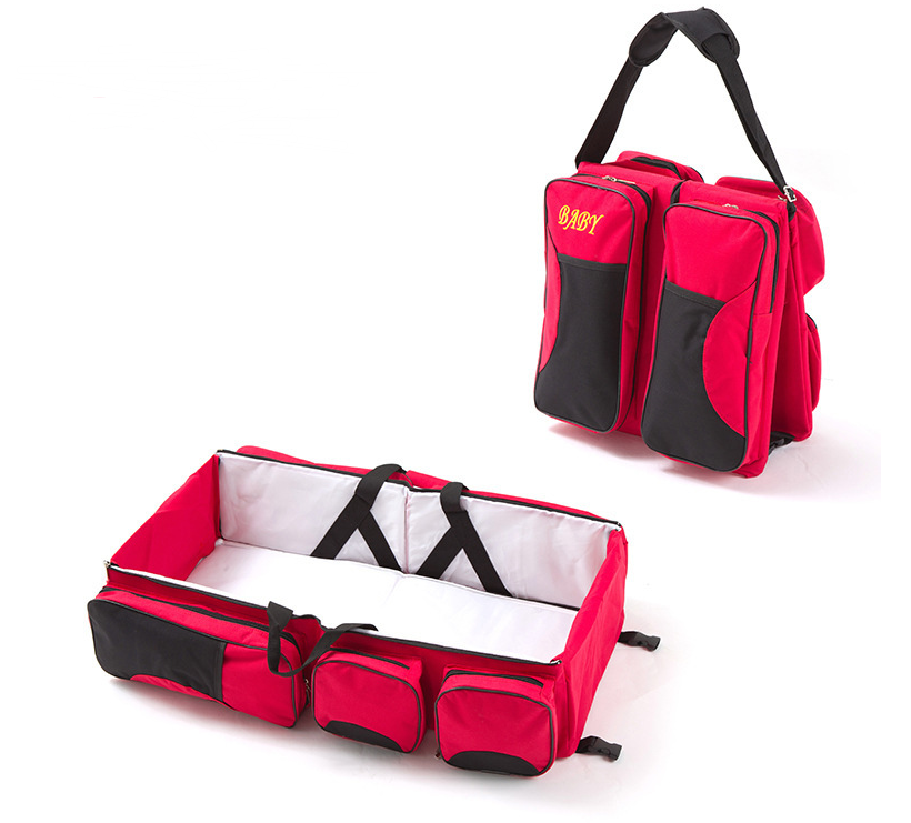 Praktisches Baby Reisebett mit Aufbewahrungstaschen – Faltbares Babybett