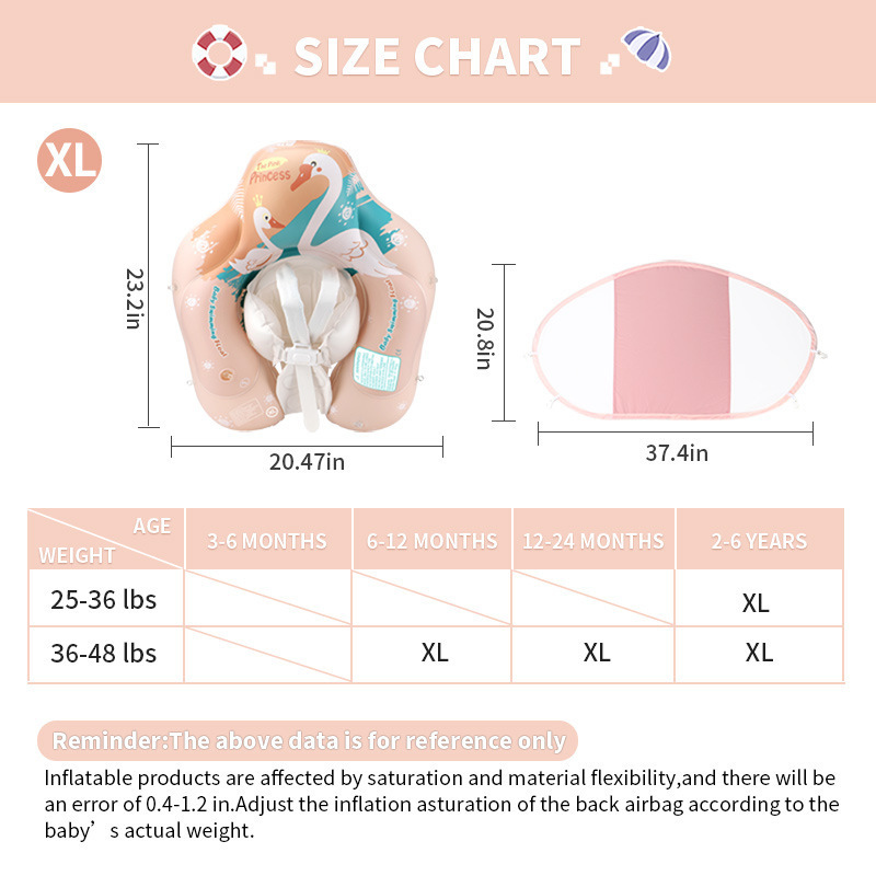 Baby Schwimmring mit Sonnendach – Aufblasbare Schwimmhilfe