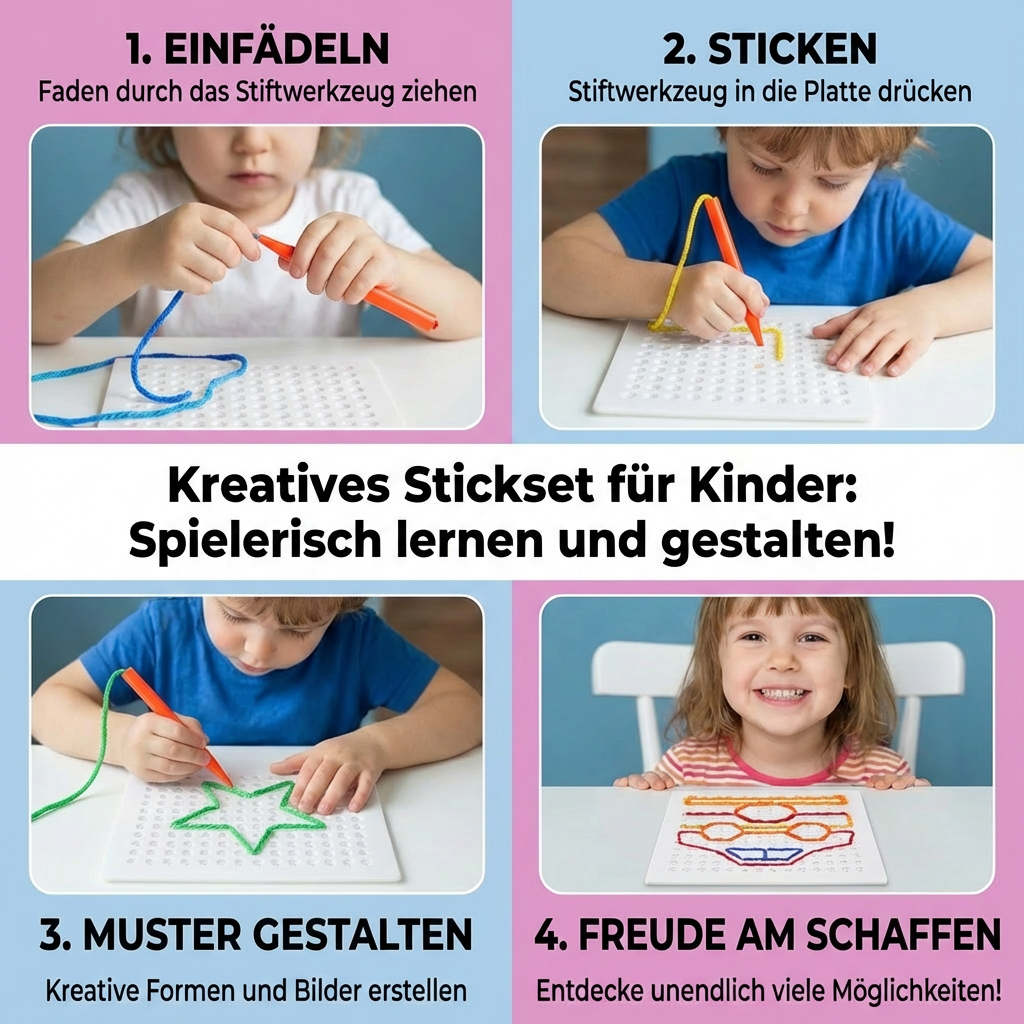 Kreatives Stickset für Kinder