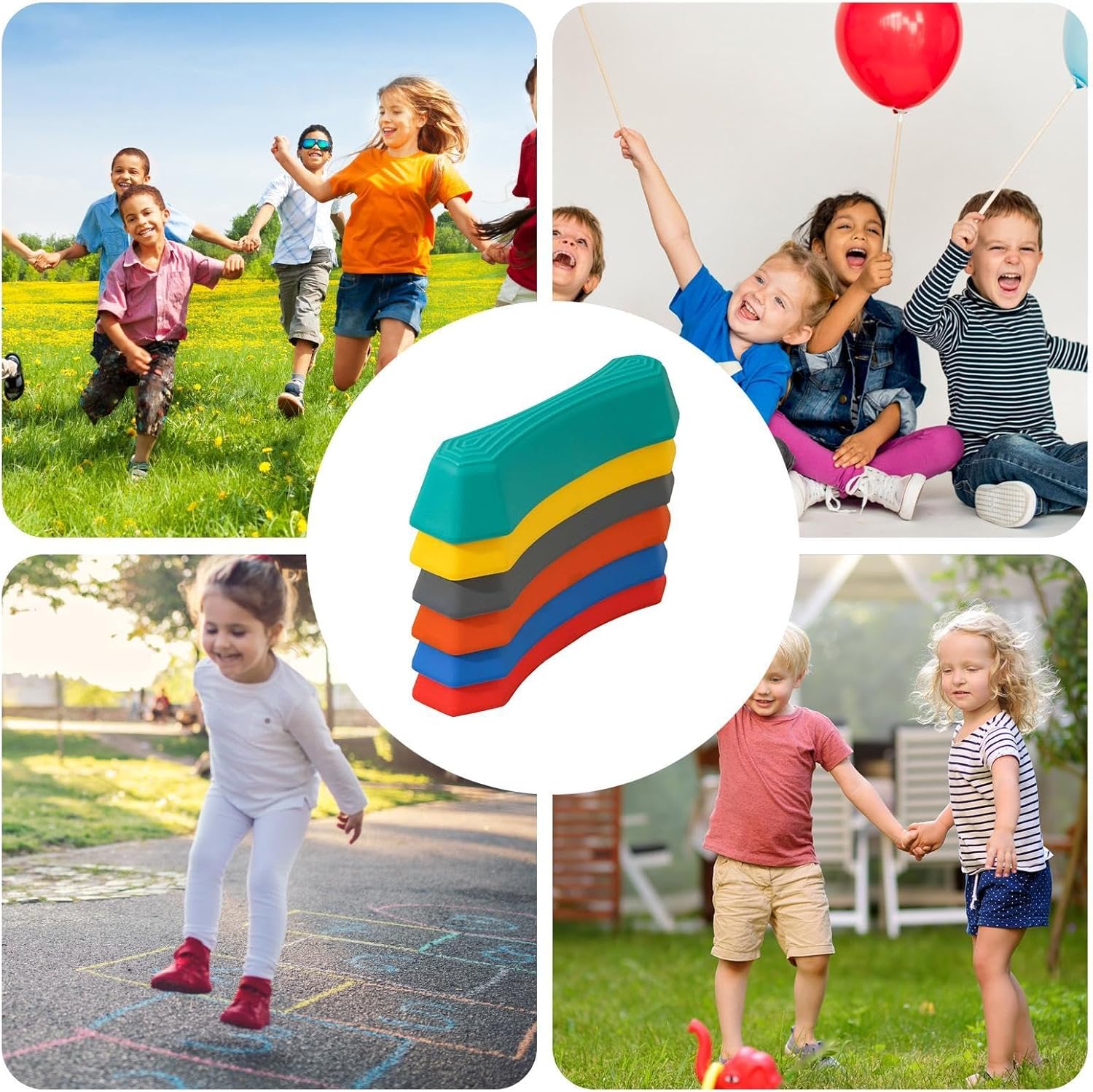 Farbenfrohe Balancierblöcke