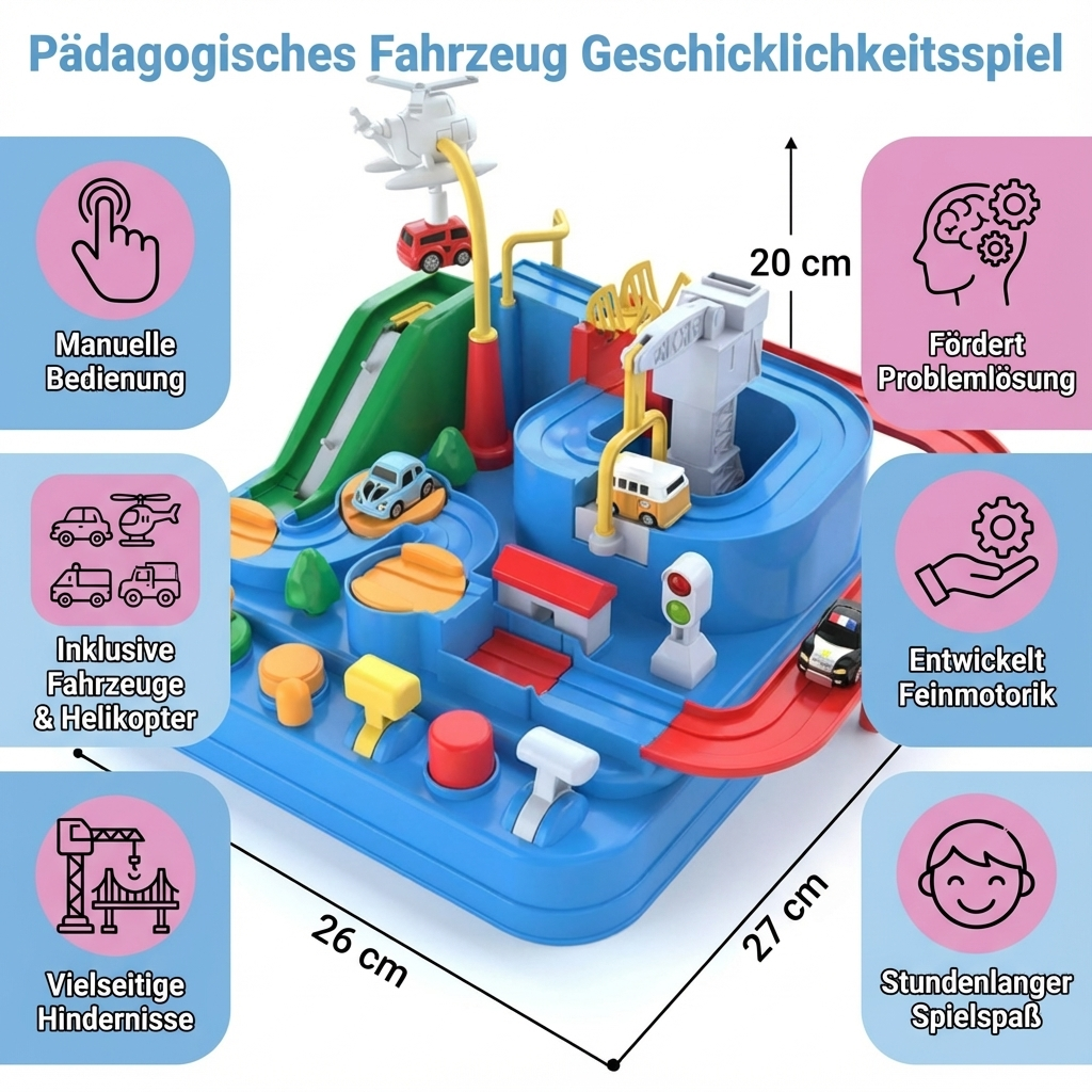Pädagogisches Fahrzeug Geschicklichkeitsspiel für Kinder
