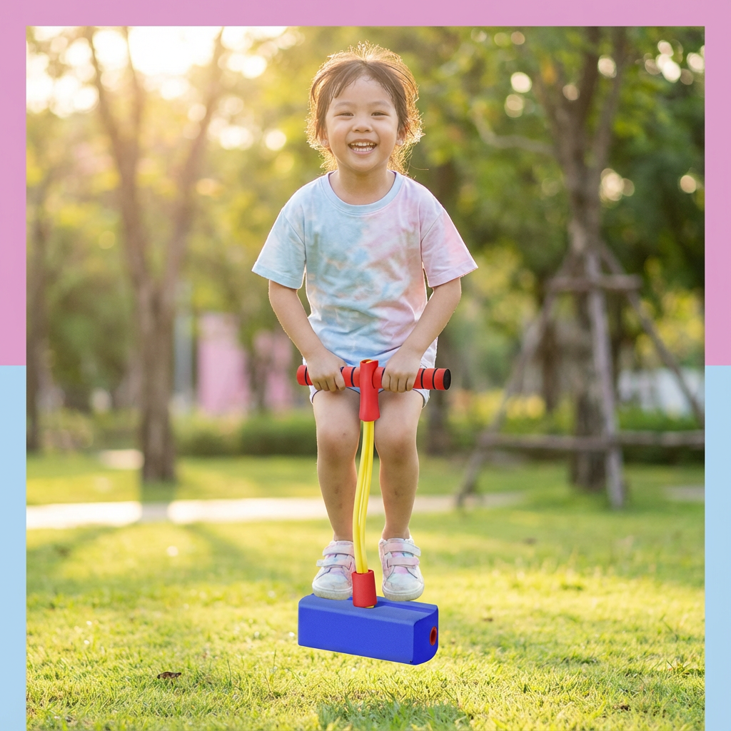 Kinder-Pogo-Hüpfer aus Schaumstoff – Hüpfspielzeug für drinnen & draußen