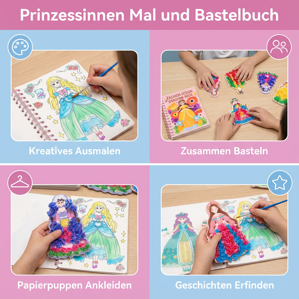 Prinzessinnen Mal und Bastelbuch