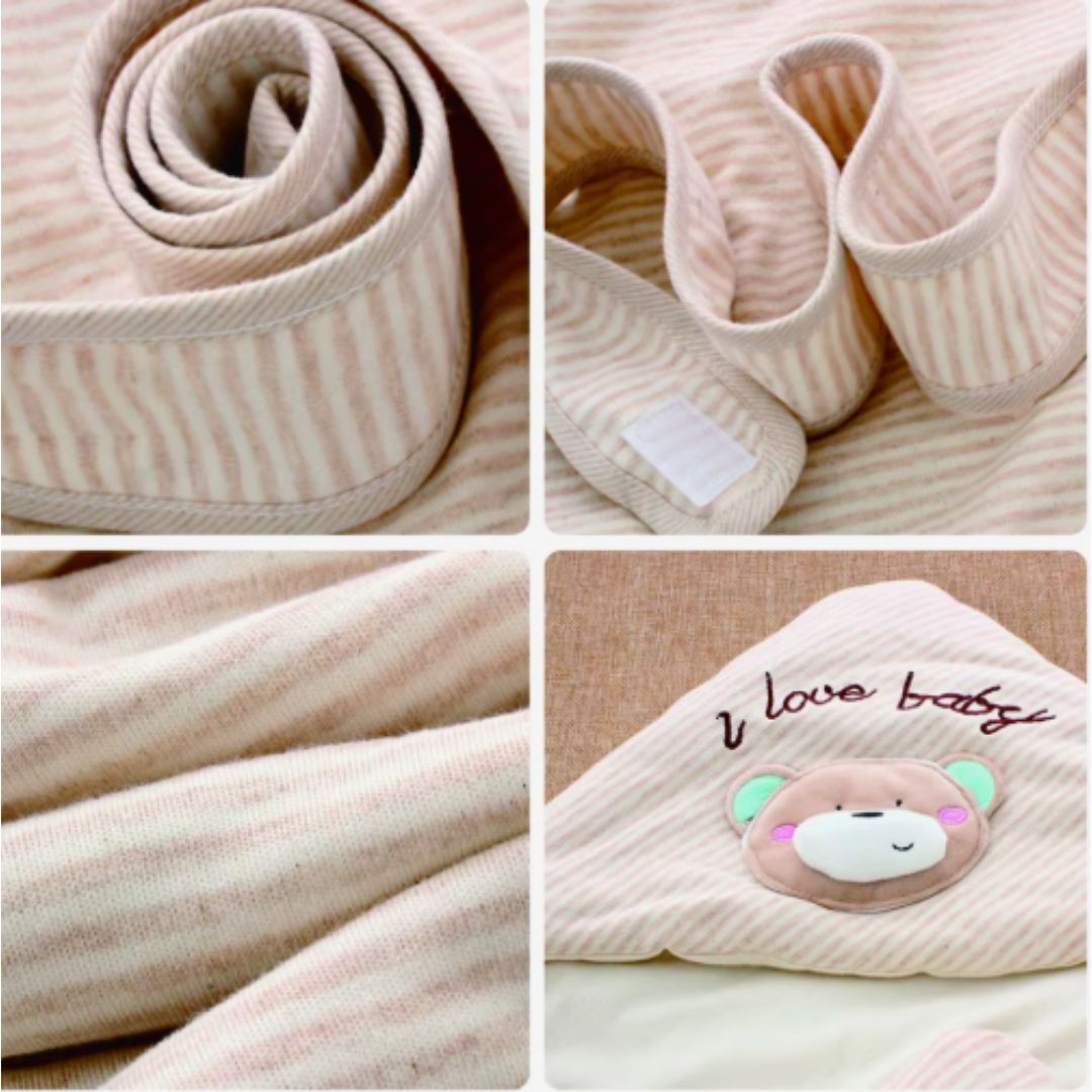 Baby Einschlagdecke mit Kapuze – Weicher Neugeborenen Schlafsack