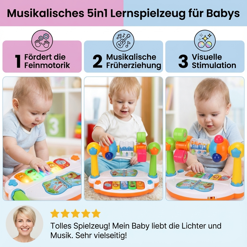 Musikalisches 5in1 Lernspielzeug für Babys