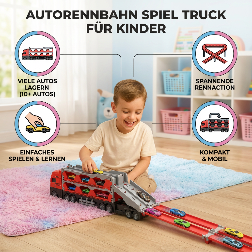 Autorennbahn Spiel Truck für Kinder