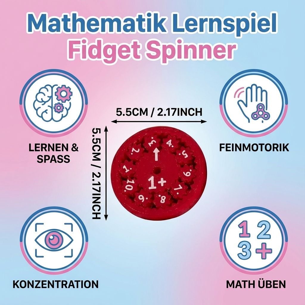 Mathematik Lernspiel Fidget Spinner