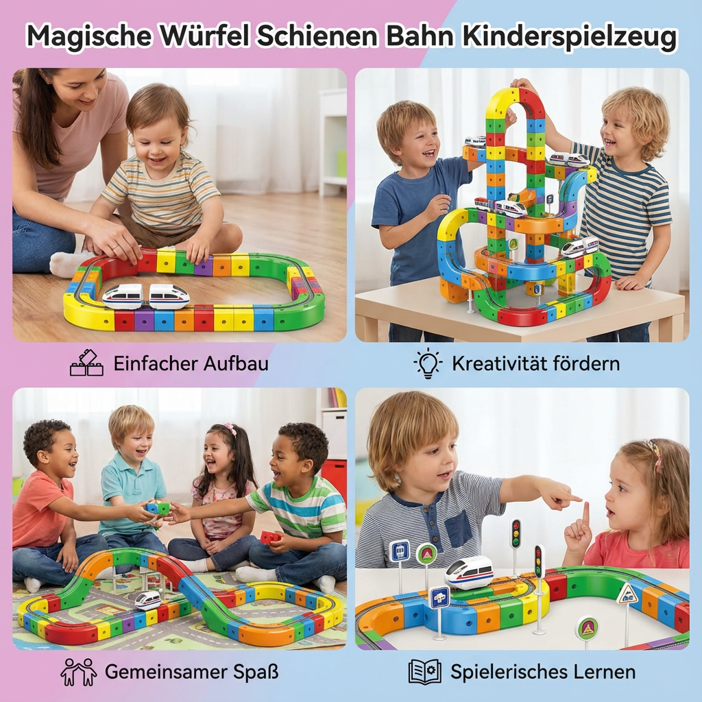 Magische Würfel Schienen Bahn Kinderspielzeug
