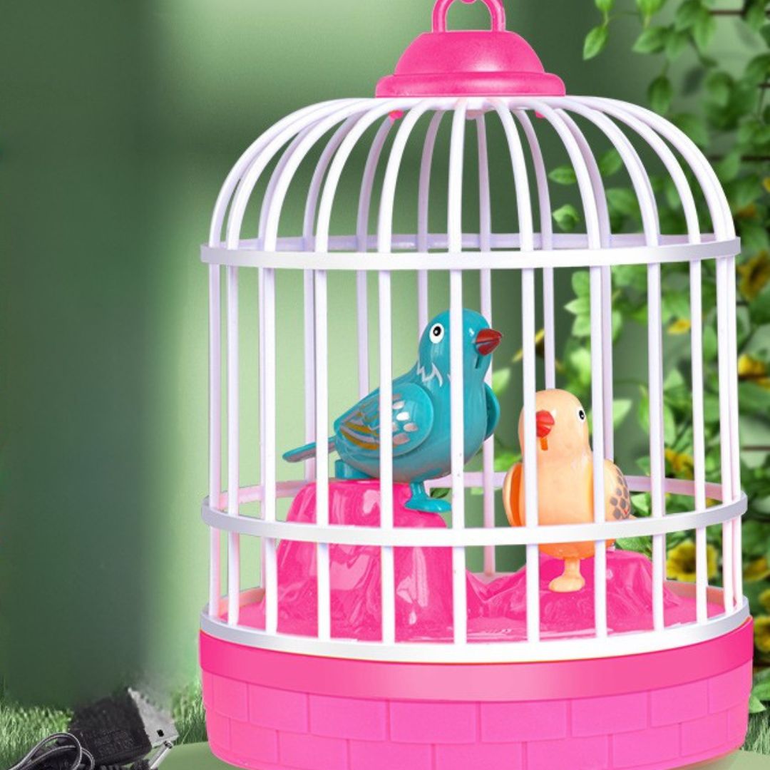 Sprechende Vögel im Käfig Kinder Spielzeug