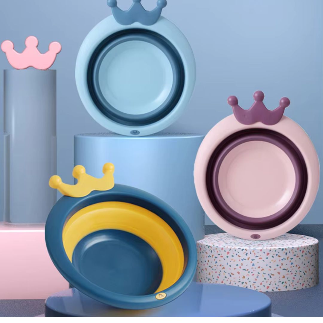 Faltbare Baby Waschschüssel mit Anti-Rutsch-Boden für Reisen & Zuhause