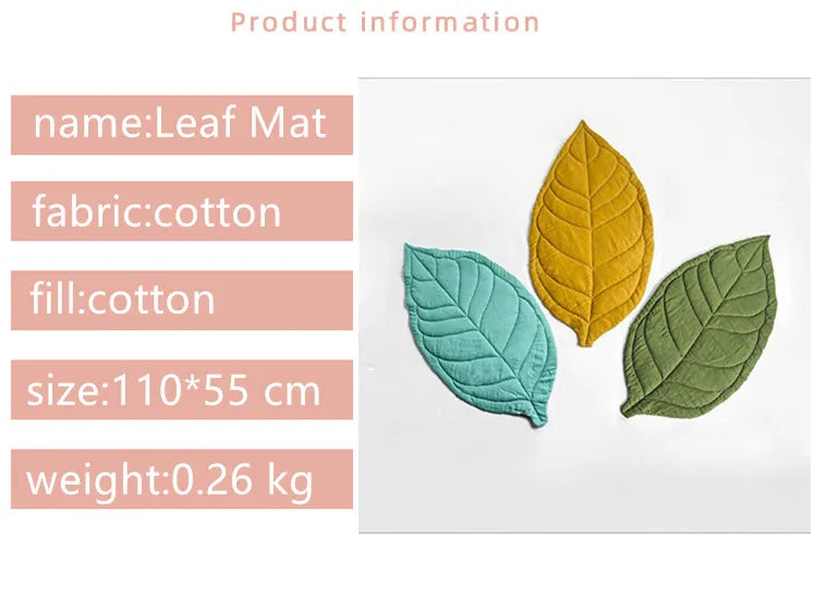 Baby Spielmatte – Blattform, Weich & Komfortabel