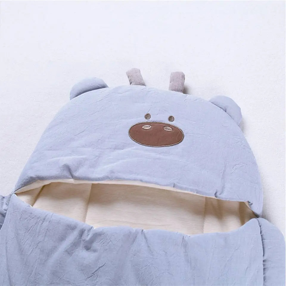 Weicher Baby Schlafsack mit Kapuze für Neugeborene und Kleinkinder