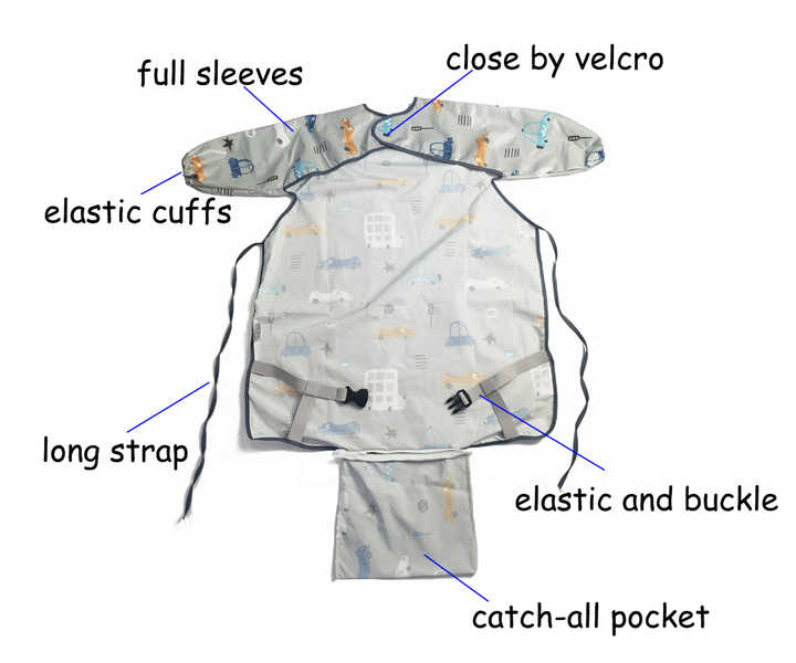 Baby Lätzchen mit Ärmeln – Wasserdichtes Kinderessen Lätzchen