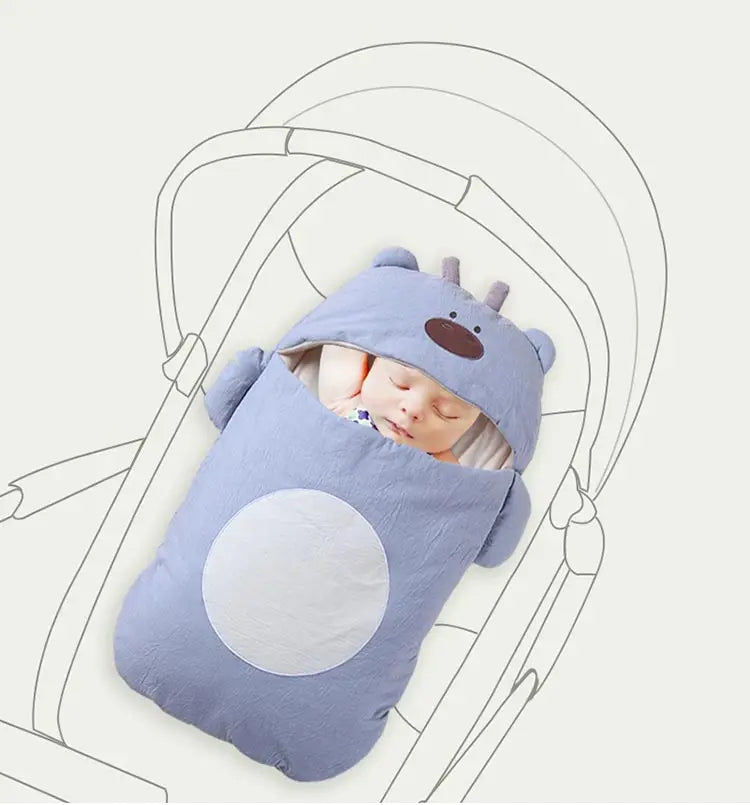 Weicher Baby Schlafsack mit Kapuze für Neugeborene und Kleinkinder