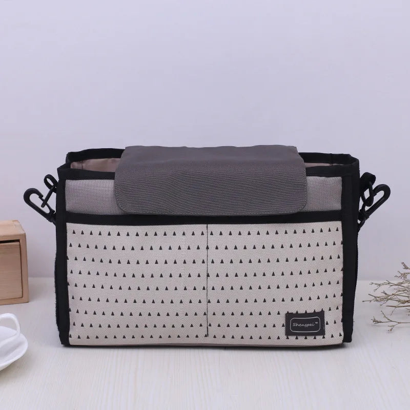 Große Wickeltasche mit Fächern für Fläschchen, Windeln & Zubehör