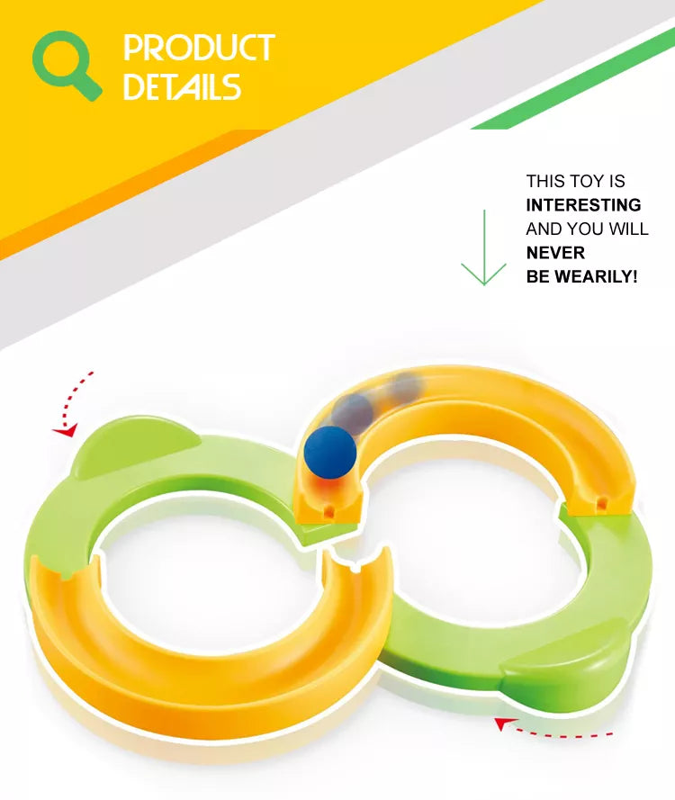 Interaktives Balance- und Geschicklichkeitsspiel mit Kugelbahn