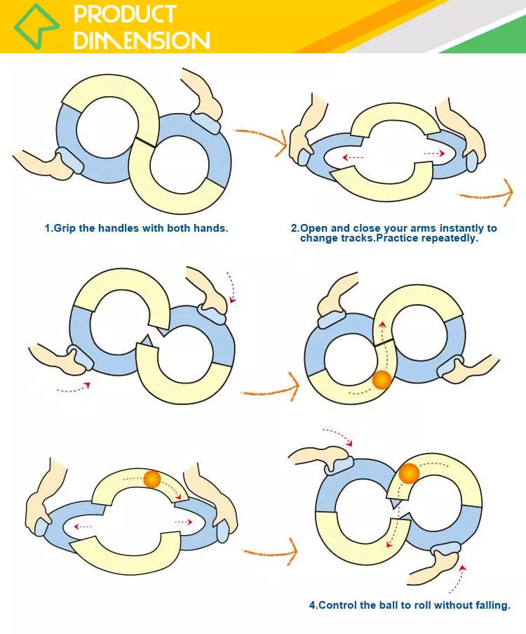 Interaktives Balance- und Geschicklichkeitsspiel mit Kugelbahn