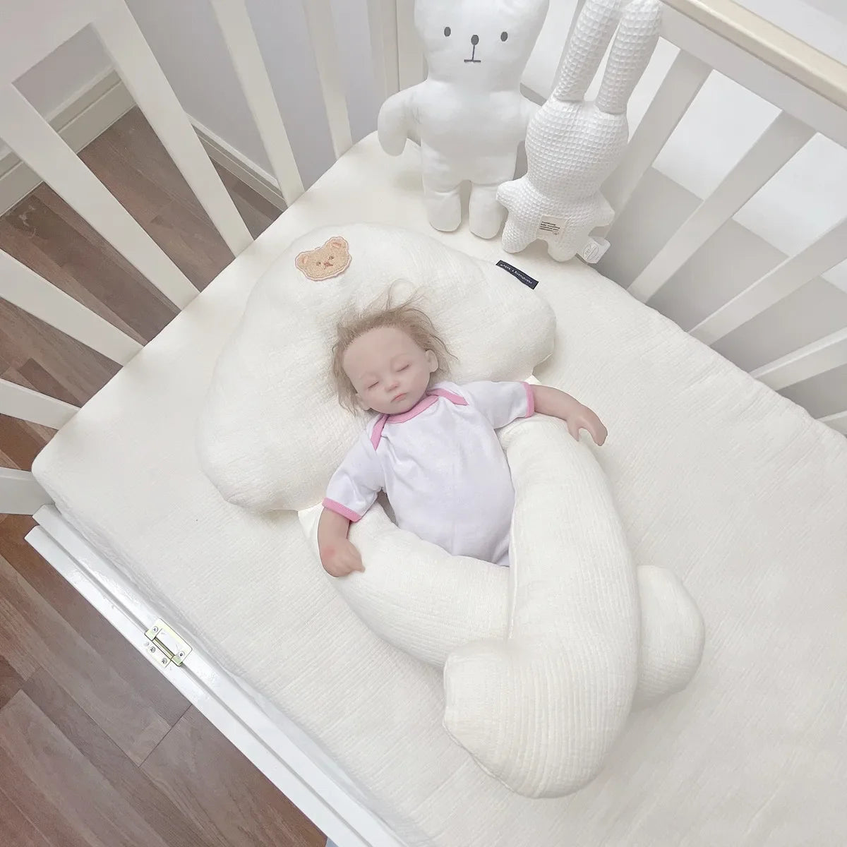 Baby Lagerungskissen mit Kopfstütze – Ergonomisches Stützkissen für Babys