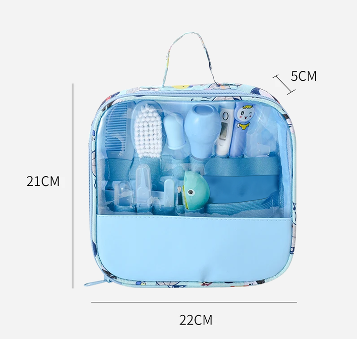 Baby Pflege Set mit Thermometer, Bürste und Nagelknipse