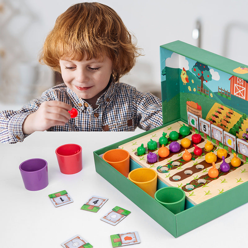 Montessori Sortier Farben & Zahlenfarm Lernspiel