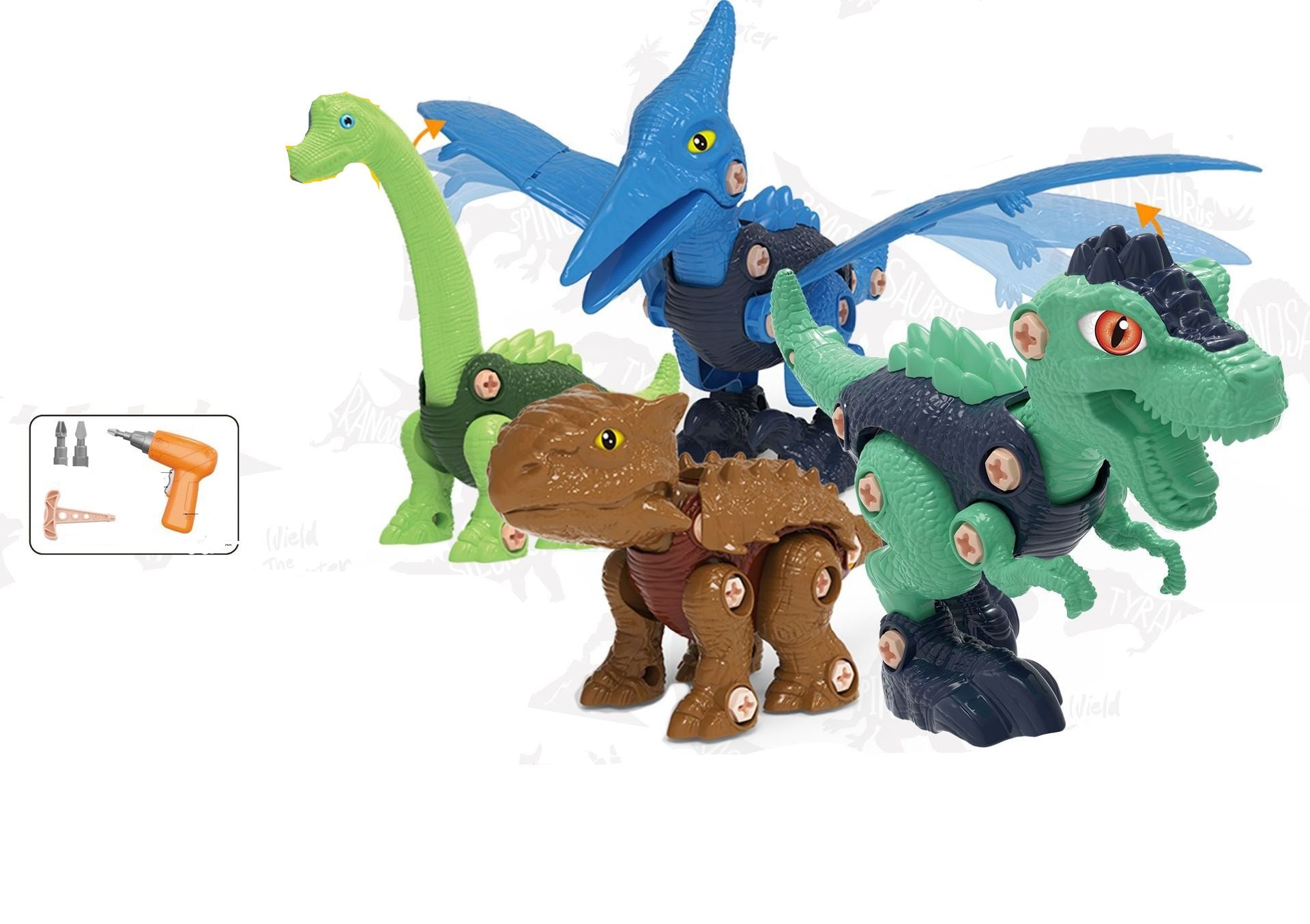 Dinosaurier Konstruktion & Schraub Spielset