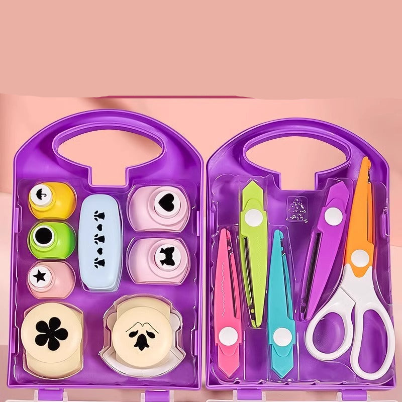 Sicheres Bastelscheren- und Stanzset für Kinder