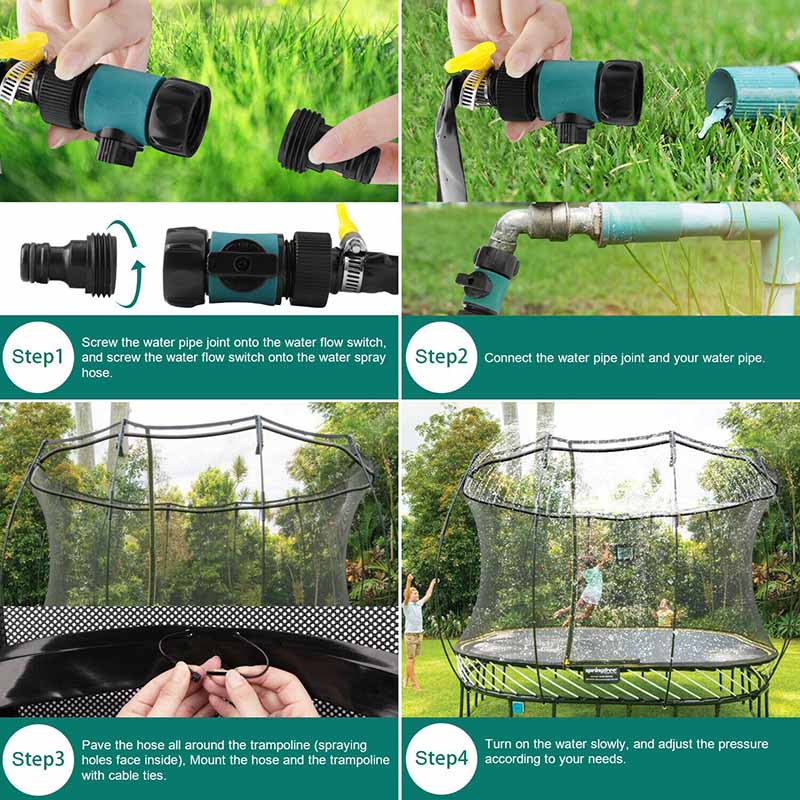 Erfrischender Trampolinspaß - Wassersprinkler
