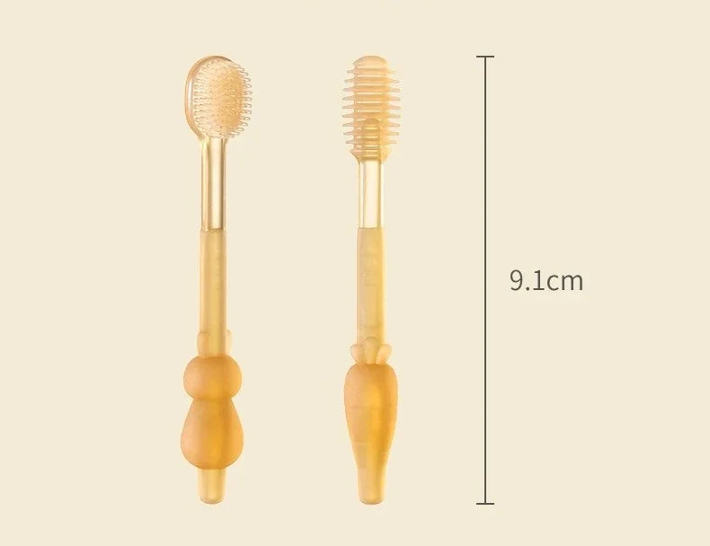 Baby Zahnbürsten Set aus Silikon – Mit Aufbewahrungsbox für unterwegs