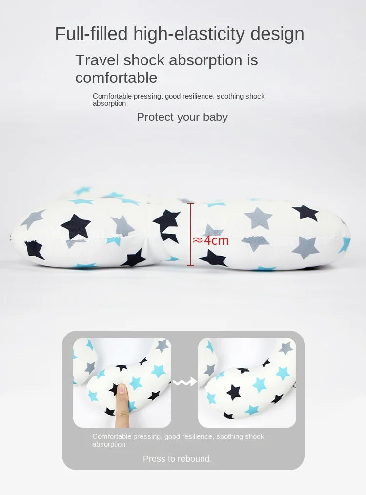 Baby-Nackenkissen für Autositz, Kinderwagen und Reisen