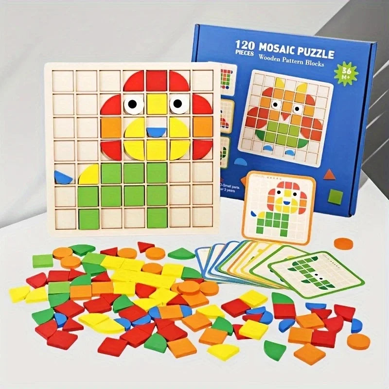 Montessori Mosaik Puzzle Farben und Formen Spiel