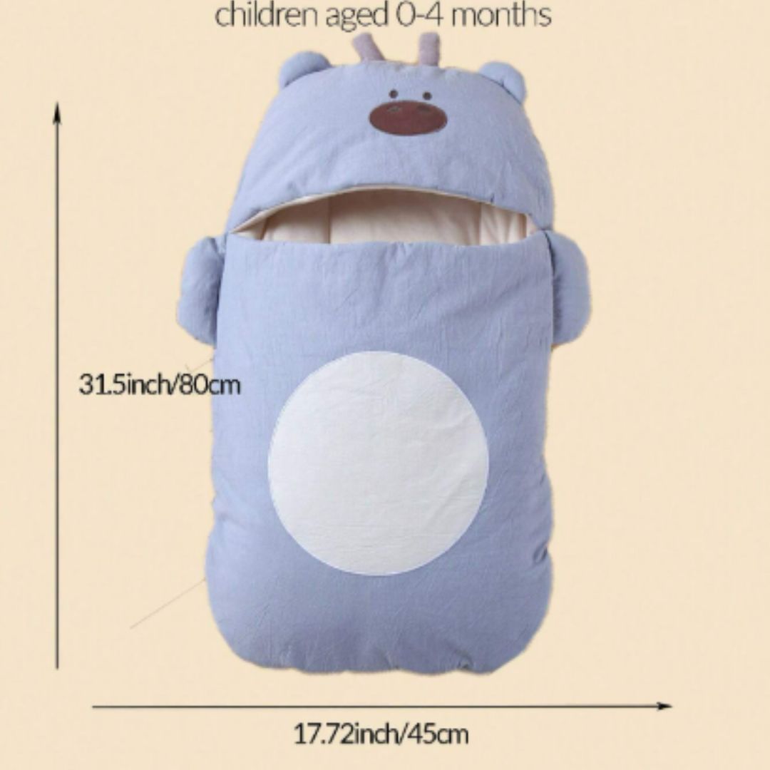 Weicher Baby Schlafsack mit Kapuze für Neugeborene und Kleinkinder