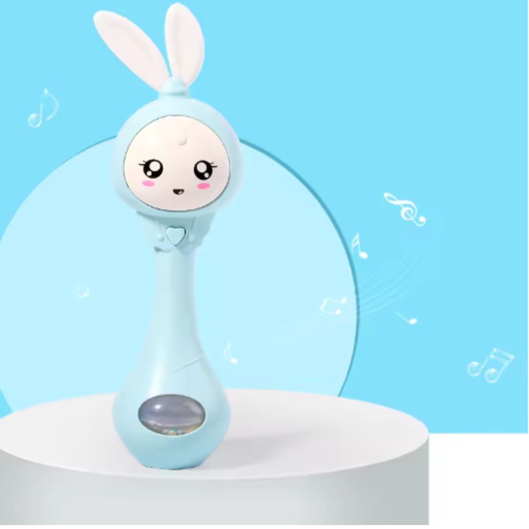 Süßes Baby-Beißspielzeug – Hasen-Design mit bunten Perlen für Zahnung