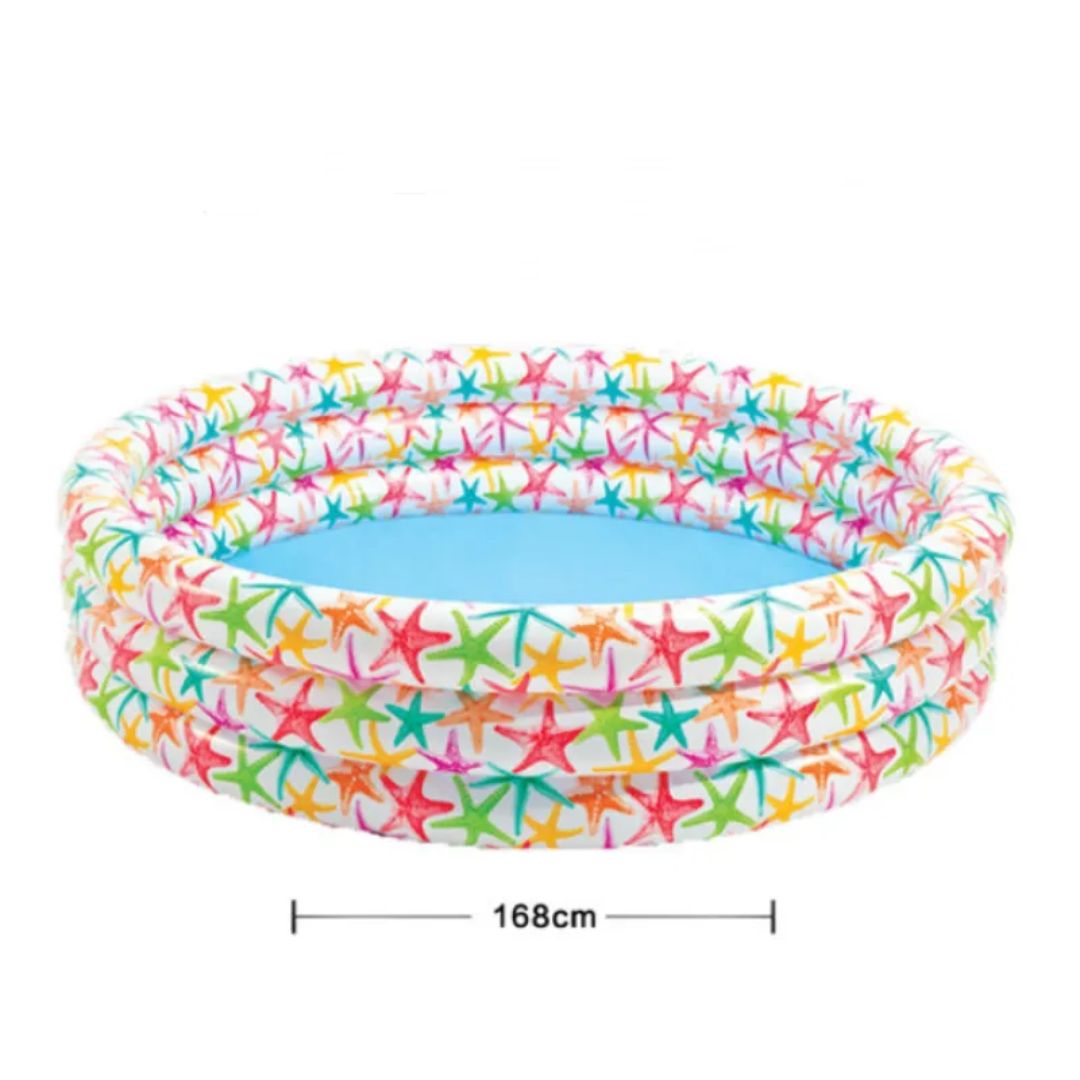 Aufblasbares Kinderpool mit buntem Seestern-Design