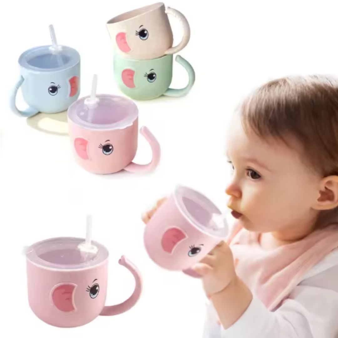 Kinder Trinkbecher mit Strohhalm